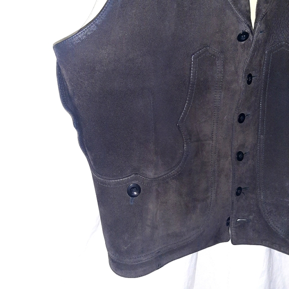 PAUL SMITH Western style suede vest xl grey - Picture 5 of 5